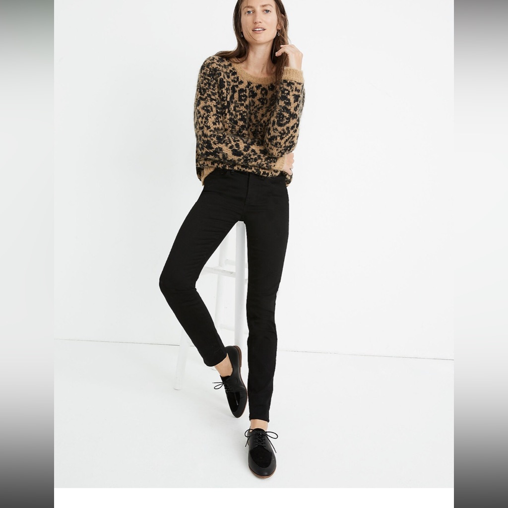 Madewell Black Velvet High Rise Skinny
